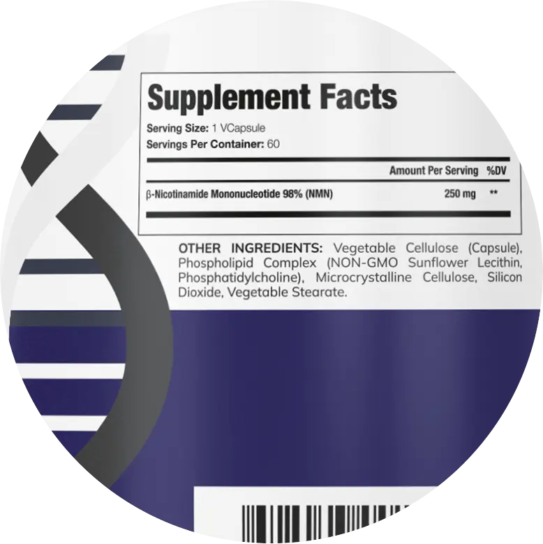 Liposomal NMN+ ingredients base, serving amount Liposomal NMN+ ingredients base, serving amount